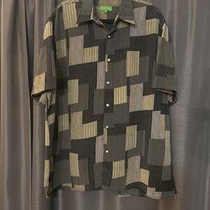 Giorgio Inserti Men's Brown Short Sleeve Plaid Button Up Shirt Size 2XL